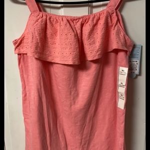Girls Pink Off Shoulder Top with Straps XL